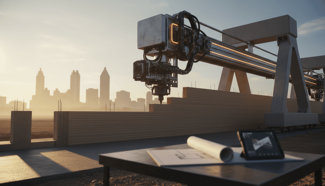 3D construction printer building sustainable housing foundation