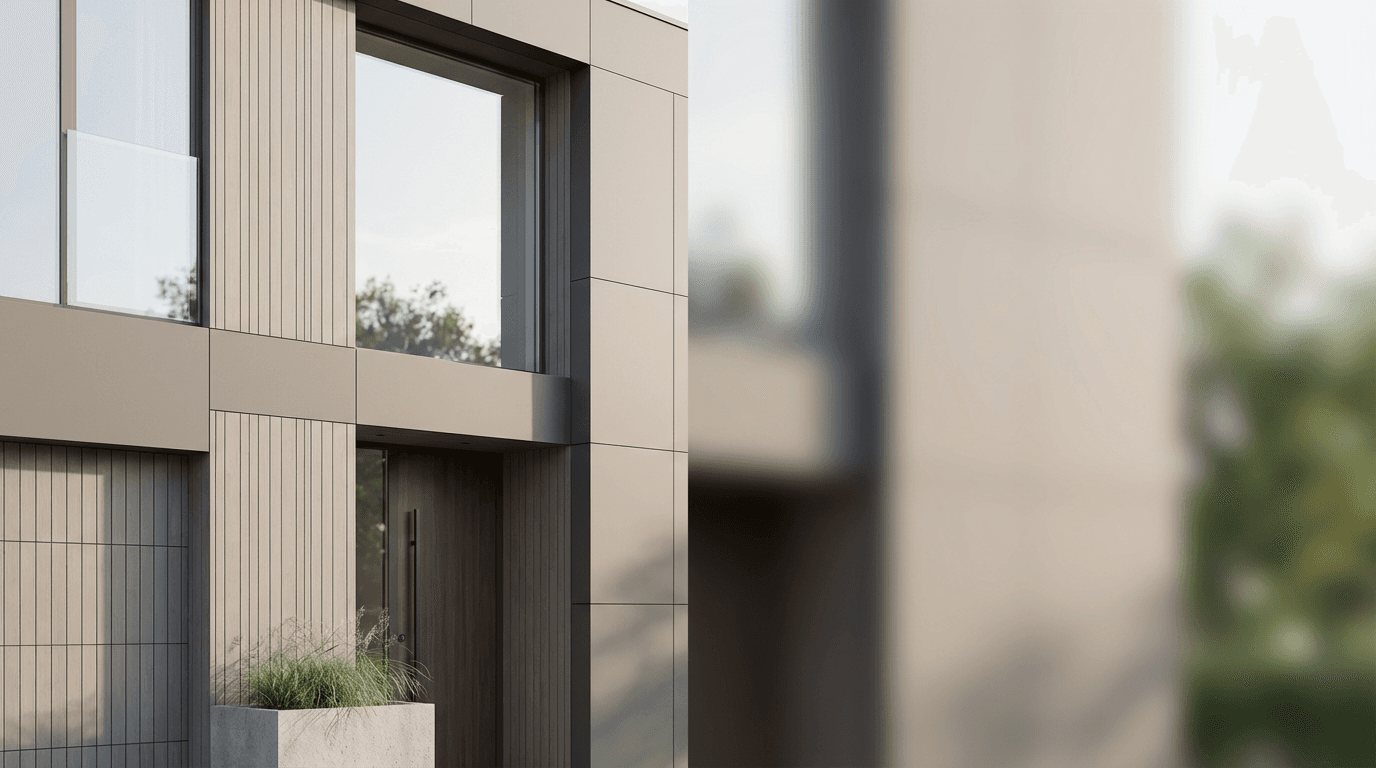 Completed 3D-printed residential home with modern exterior design